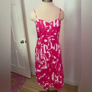 Woman’s sz12 spaghetti strap cotton/spandex Roulette lined dress,built in bra